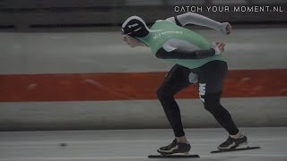 Sven Kramer techniek bocht schaatsen slowmotion speed skating technique [upl. by Daberath763]