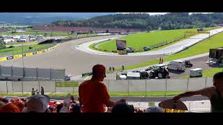 Formule1 red bull ring spielberg Sainz vs leclerc Nord tribune corner 4 2022 [upl. by Ttirb291]