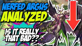 ARGUS NERFED HARDER  MOBILE LEGENDS ADVANCED SERVER TEST [upl. by Roselyn525]