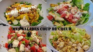 RECETTES SPECIALES ETE  4 RECETTES DE SALADES MAXI GOURMANDES [upl. by Bennink]