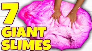 Slime 7 ways Giant DIY Slime compilation  How to make Fluffy Slime and Toothpaste Slime [upl. by Erhart]