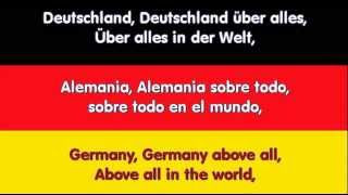 anthem german himno alemania german español english lyrics FULL [upl. by Roderick]