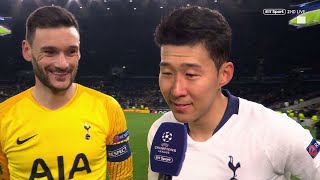 quotThe crowd pushed us to victoryquot Son and Lloris react to Spurs 10 Man City [upl. by Crosse]