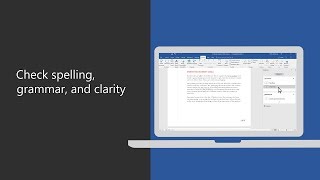 How to check spelling grammar and clarity with Microsoft Word 2016 [upl. by Drye]