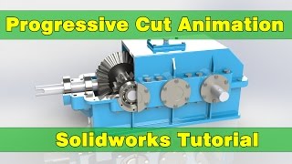 Progressive Cut Animation  Solidworks Tutorial [upl. by Proudlove]