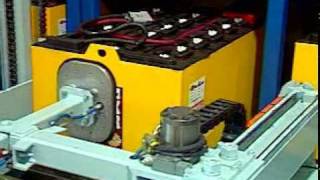 Forklift Battery Handling System Battery Extraction [upl. by Odnala275]