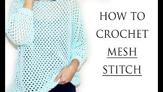 How to Crochet Mesh Stitch [upl. by Sisson]