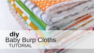 DIY Baby Burp Cloths Tutorial [upl. by Etirugram]