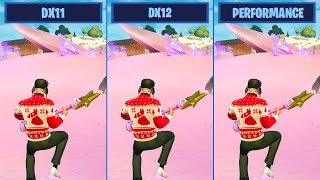 Fortnite Dx11 vs Dx12 vs Performance Mode Performance Comparison [upl. by Eerehs656]