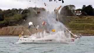 Yachting Monthlys Crash Test Boat  Explosion [upl. by Arliene]