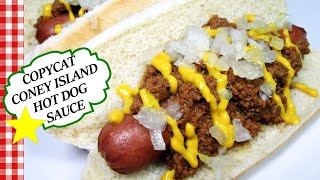 COPYCAT Original Coney Island Hot Dog Meat Chili Sauce Recipe [upl. by Teuton]