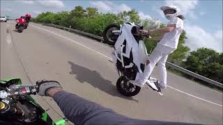 Stunt Motorcycle TAKEOVER Highway at ESR Stunt Ride 2019 [upl. by Lowe]