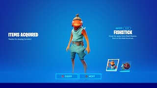 How To Get Fishstick Skin NOW In Fortnite Out In The Item shop Fishstick Skin Now Fishstick Skin [upl. by Ayhtnic]