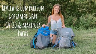 Review and Comparison of Gossamer Gear G420 amp Mariposa Packs [upl. by Woodie438]