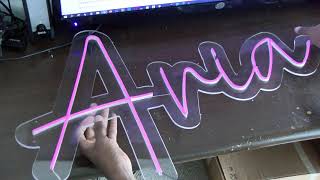 LED neon Sign with clear acrylic backer [upl. by Torre]