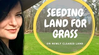 Seeding Raw Land for Grass after Bulldozer Cleared Land [upl. by Anallese]