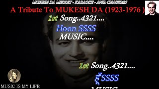 Medley Mukesh Da Karaoke With Scrolling Lyrics Eng amp हिंदी [upl. by Ayiotal825]