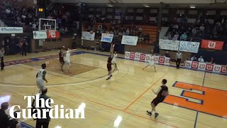 Incredible fullcourt buzzer beater shot wins basketball game [upl. by Akcir803]