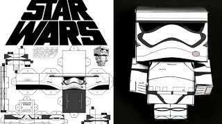 Como hacer cubecraft o papercraft stormtrooper de Star Wars [upl. by Kristien909]