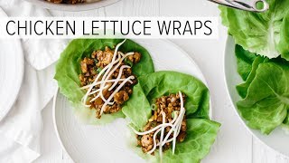 CHICKEN LETTUCE WRAPS  glutenfree  paleo [upl. by Pepita]