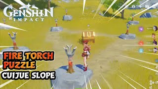 Cuijue Slope Fire Torch Puzzle  Genshin Impact [upl. by Zipporah]