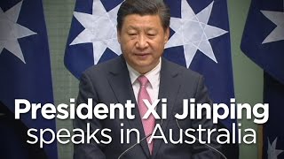 Chinese President Xi Jingping speaks in Australia [upl. by Longley]