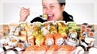 150 SUSHI FEAST  SASHIMI MUKBANG 먹방  EATING SHOW [upl. by Virgie]