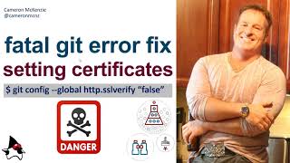 Fix Git clones fatal setting SSL certificate error [upl. by Yrtua]