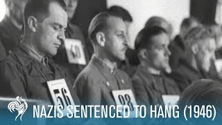 58 Nazis Sentenced To Hang Dachau Trials 1946  British Pathé [upl. by Fante]