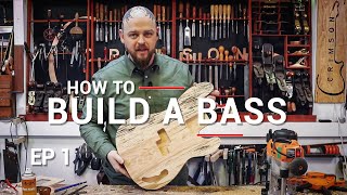 Ep 1  Shaping the Body  How to Build a Pstyle Bass Guitar [upl. by Adnylg36]