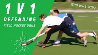 Field Hockey Drill  1 v 1 Defending  Ft Eddie Way [upl. by Akihsan]