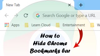 How to hide google chrome bookmarks bar new tab page [upl. by Derek]