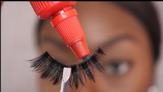 Easy Eyelash Tutorial  How To Apply Strip Lashes [upl. by Filberte]