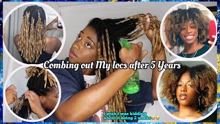 Combing out my Locs after 5 years😱😱THIS TOOK ALMOST 2 WEEKS🥵🥵 Entire processAbby Laura [upl. by Valentino]