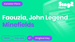 Faouzia John Legend  Minefields Karaoke Piano [upl. by Behre]