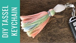 How to Make a DIY Tassel Keychain [upl. by Odine]