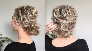 Naturally WavyCurly Hair Updo [upl. by Weston]