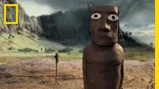 Easter Island Animation—How Were the Giant Statues Moved  National Geographic [upl. by Genet]