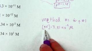 Calculating pH from hydrogen or hydroxide ion concentration [upl. by Gimpel]