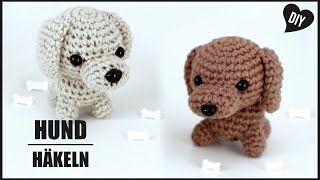 Hund häkeln  Tiere Amigurumi Häkelanleitung  DIY by Pfirsichteufel [upl. by Unni]