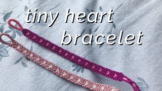 tiny heart bracelet tutorial ♡ beginner [upl. by Way]