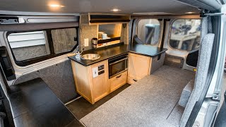 FULLY LOADED MICRO CAMPER VAN  FULL TOUR 2019 Ford Transit Connect [upl. by Ariahs]