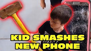 Kid Temper Tantrum Smashes New Phone [upl. by Jessey]