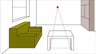 Prospettiva Centrale 5 ARREDARE una STANZA  ROOM FURNITURE in PERSPECTIVE [upl. by Einnej]