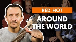 AROUND THE WORLD  Red Hot Chili Peppers aula de baixo [upl. by Amethist]