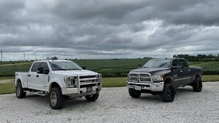 BATTLE OF THE 67s  Powerstroke vs Cummins  Farmer Edition [upl. by Eelarak]