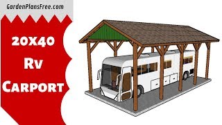 How to build a 20x40 RV Carport [upl. by Selij]