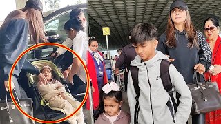 Shilpa Shetty Daughter Samisha Shetty Showing Tantrums at Airport 💖📸✈️ [upl. by Irrot]