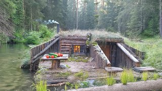 I spent a year building a Shelterdugout in the Wild Forest Start to Finish Solo Bushcraft [upl. by Ttehr762]