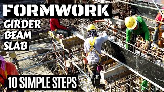 FORMWORK BEAM GIRDER AND SLAB BUILDING CONSTRUCTION [upl. by Nuli440]